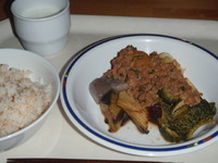 夏野菜の肉みそかけ 2011/08/24 15:00:41