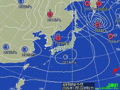 明日の気圧配置図