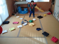 洗濯物が・・・ 2012/01/06 22:02:54