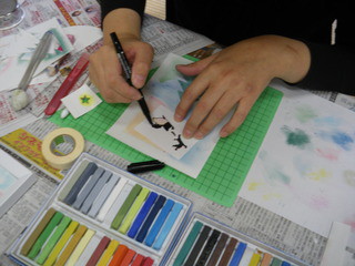 パステル和アート体験♪