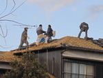今日の屋根工事