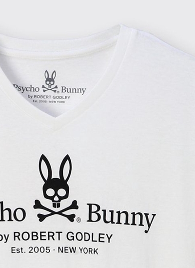 Psycho Bunny サイコバニー 2019SS ロゴプリント Vネック Tシャツ！