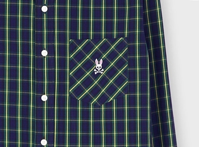 Psycho Bunny サイコバニー 2019SS コットンタータンチェックシャツ SALE 30％OFF！