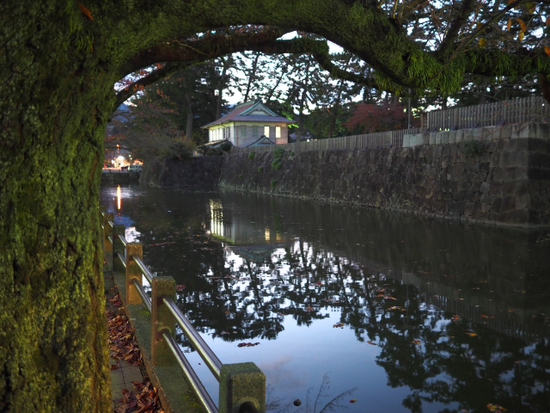紅葉のお堀　小田原城
