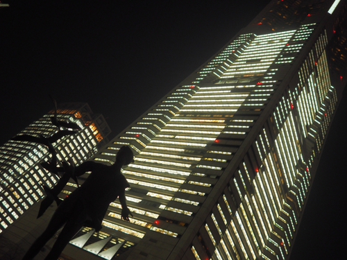 帆船日本丸と夜景　横浜みなとみらい