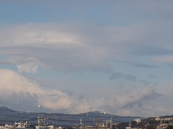 富士山みたいな雲　2月18日のプライベート富士