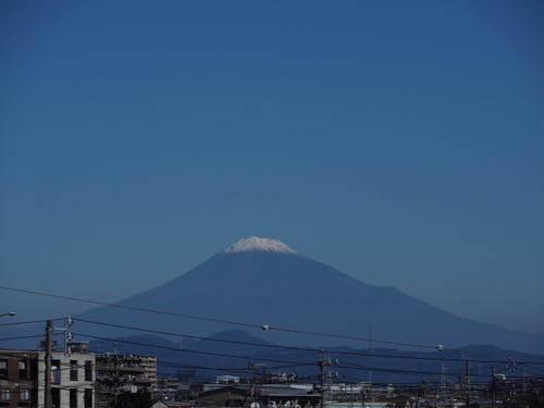 初冠雪翌日のプライベート富士山
