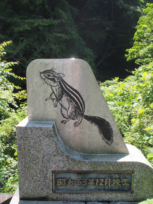 可愛い動物に出会える山の中の静かな橋