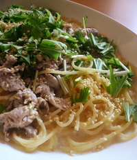 ヘルシー豆乳のパスタ
