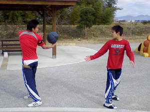 公園にて