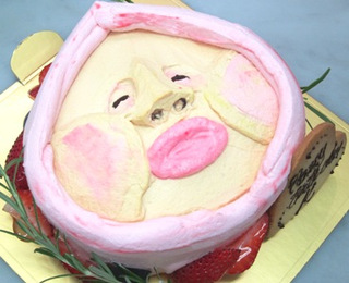 バースデーケーキ 顔面スタイル L 浜松のケーキ屋さん 小さなお菓子屋さんキュイドール物語