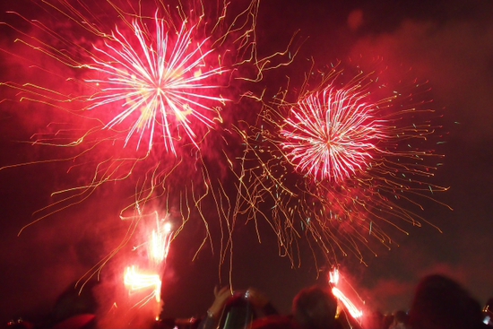 露光間ズーム？でちょっと遊んだ花火♪　ふじさわ江の島花火大会