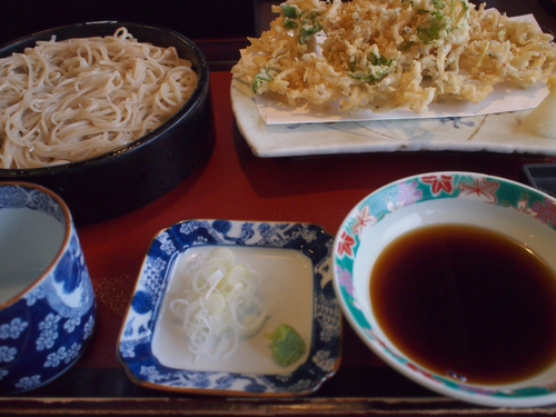生しらすのかき揚げそば♪　磯っぺ