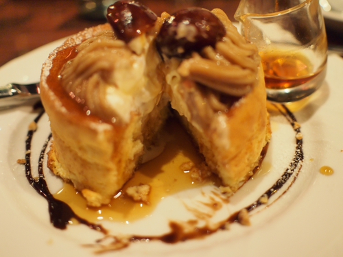 栗のスフレパンケーキ♪　星乃珈琲