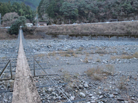 NO4　入島（にゅうじま）の吊り橋　梅ヶ島　高所恐怖症克服　吊り橋巡り