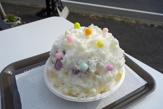 春もかき氷～♪　期間限定・さつまいもミルク　雲上珈琲