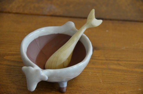 くじら？のスプ－ン(朴ノ木)