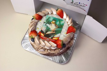 写真ケーキ　アニメ