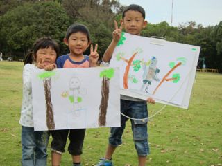 秋の浜松城公園写生会