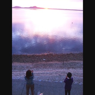 クッチェッタから見る浜名湖の朝焼け、そして日の出。