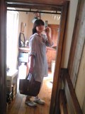 革のBAGとネックレス