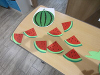 八月の壁画づくり＆今日のおやつ(^^)/ 2023/07/12 17:01:18
