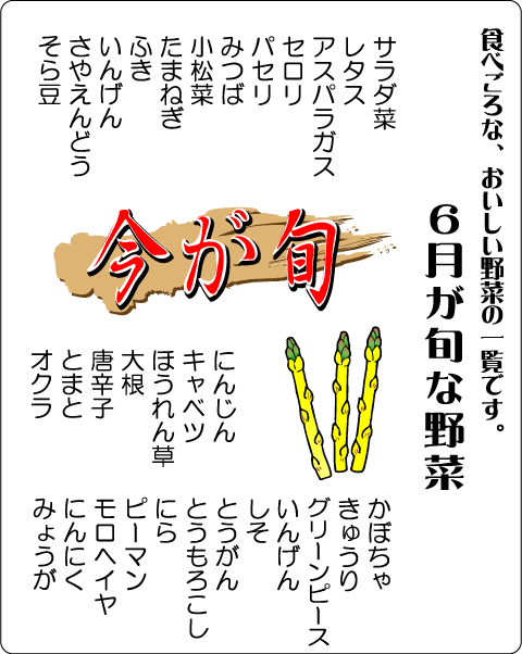 Vol62 6月が旬な野菜 L がっつり店長の幸せの言葉あそび