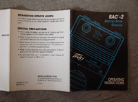 PEAVEY　BAC-2 　箱と取扱説明書