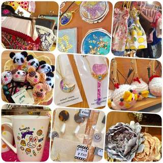 本日はアトリエショコラさんがママたちのハンドメイド作品を販売します☺