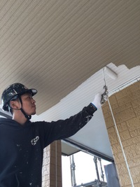 菊川市で外壁塗装中です！　掛川 菊川 袋井で外壁塗装　エクステリアのスズランです。