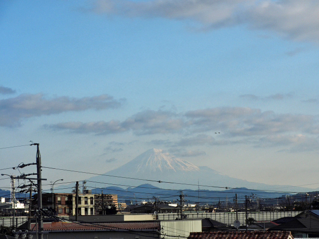 2017年2月16日の富士山　　自宅