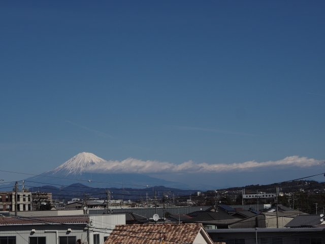 2017年2月19日の富士山　　自宅