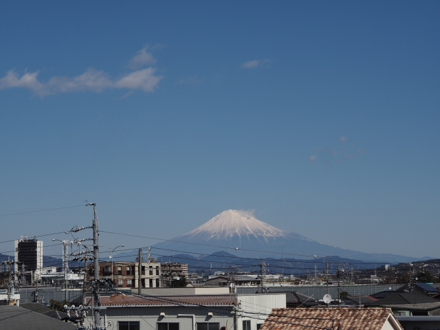 2017年2月21日の富士山　　自宅