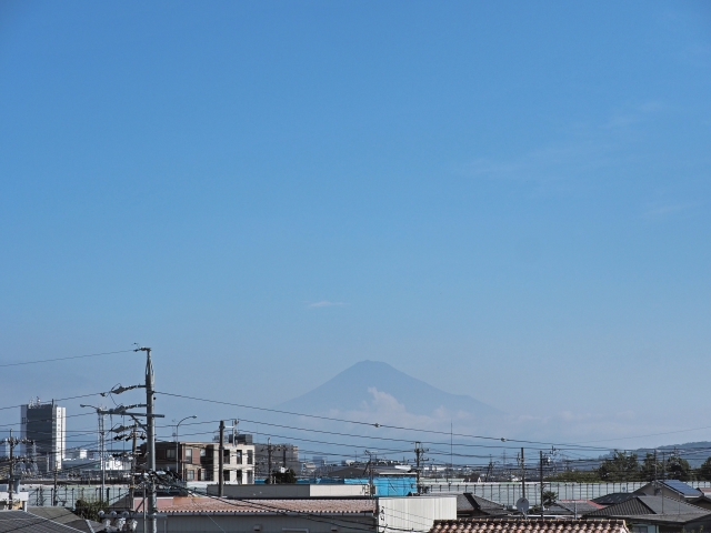 2017年8月31日の富士山　　自宅