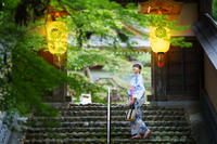 油山寺 浴衣ポートレート 2021/08/07 12:40:00