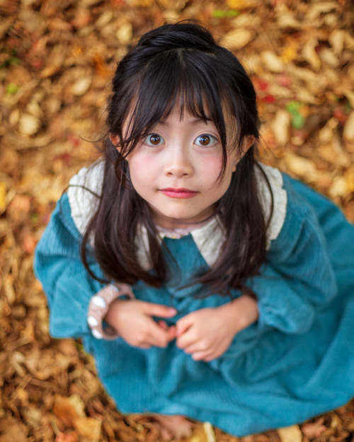 子供ポートレート撮影 紅葉