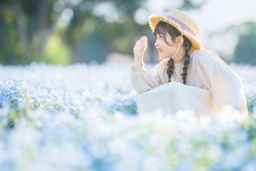 ネモフィラ ポートレート子供
