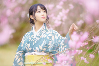 枝垂桜と着物ポートレート2 2021/04/13 12:30:00