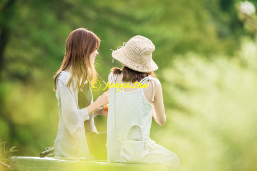 森の中のポートレート