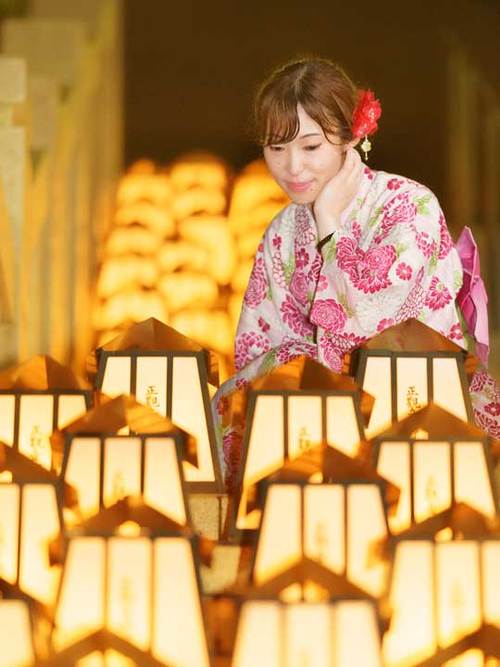 法多山尊永寺万灯祭 浴衣ポートレート