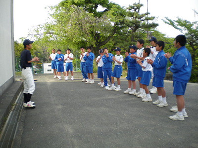 中部中野球部…１年生応援練習