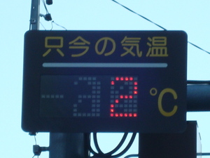 １月２１日（金）春野と横川の温度差は