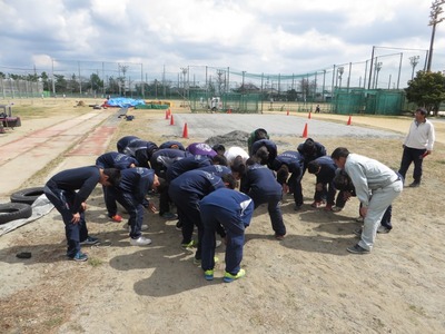 2017.3.12 ： グランド整備　ウエイトトレーニング場