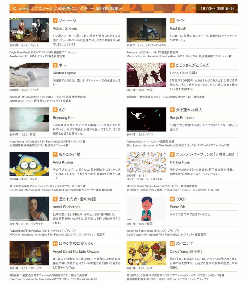 海外のアニメーションの世界にようこそ
