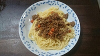 和風ミートソーススパ