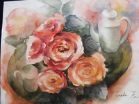 アートフラワー＆水彩画展始ります。 2012/10/07 13:25:32