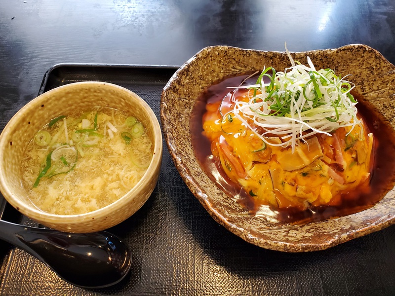 明方ハム入り天津飯