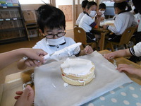 クリスマスケーキ作り