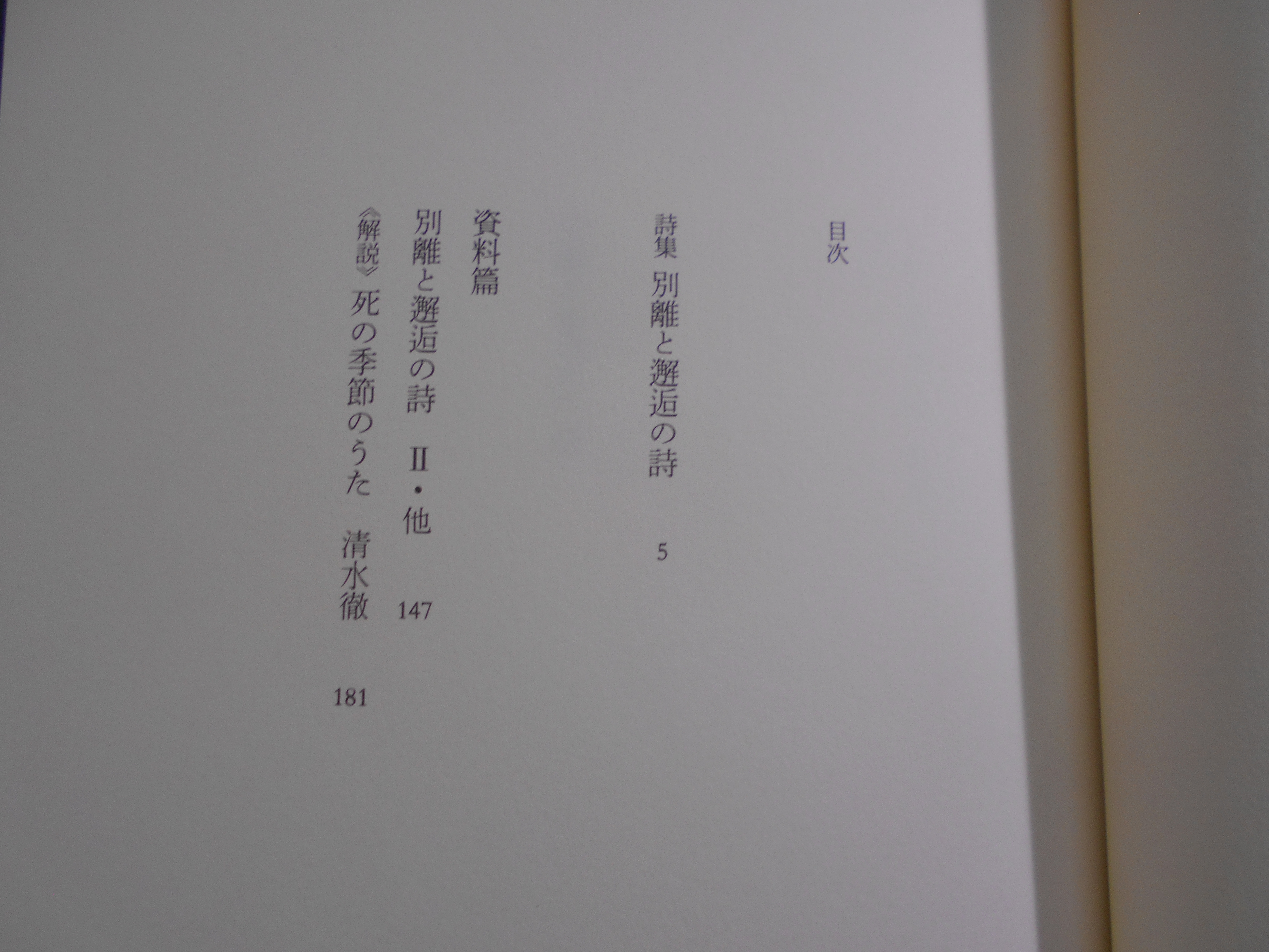 別離と邂逅の詩　堀田善衛　集英社　2001年刊　初版