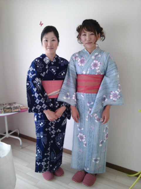浴衣着付けのお客様☆